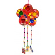 Colorful flower with hanging beads