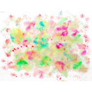 Created by bouncing balloons with paints on papaer