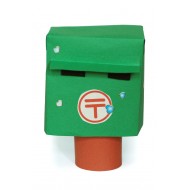Use colour papers and stickers to making a mailbox